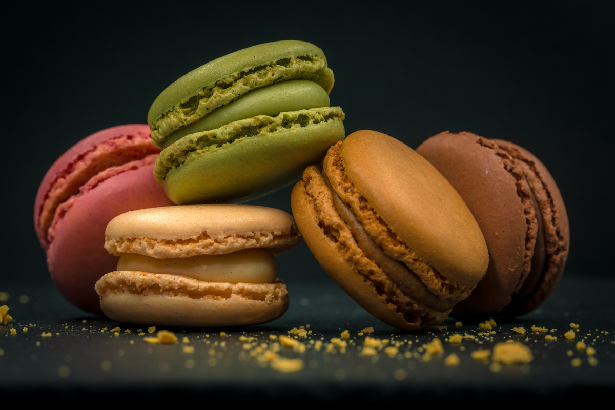 Close Up Shot of French Macarons